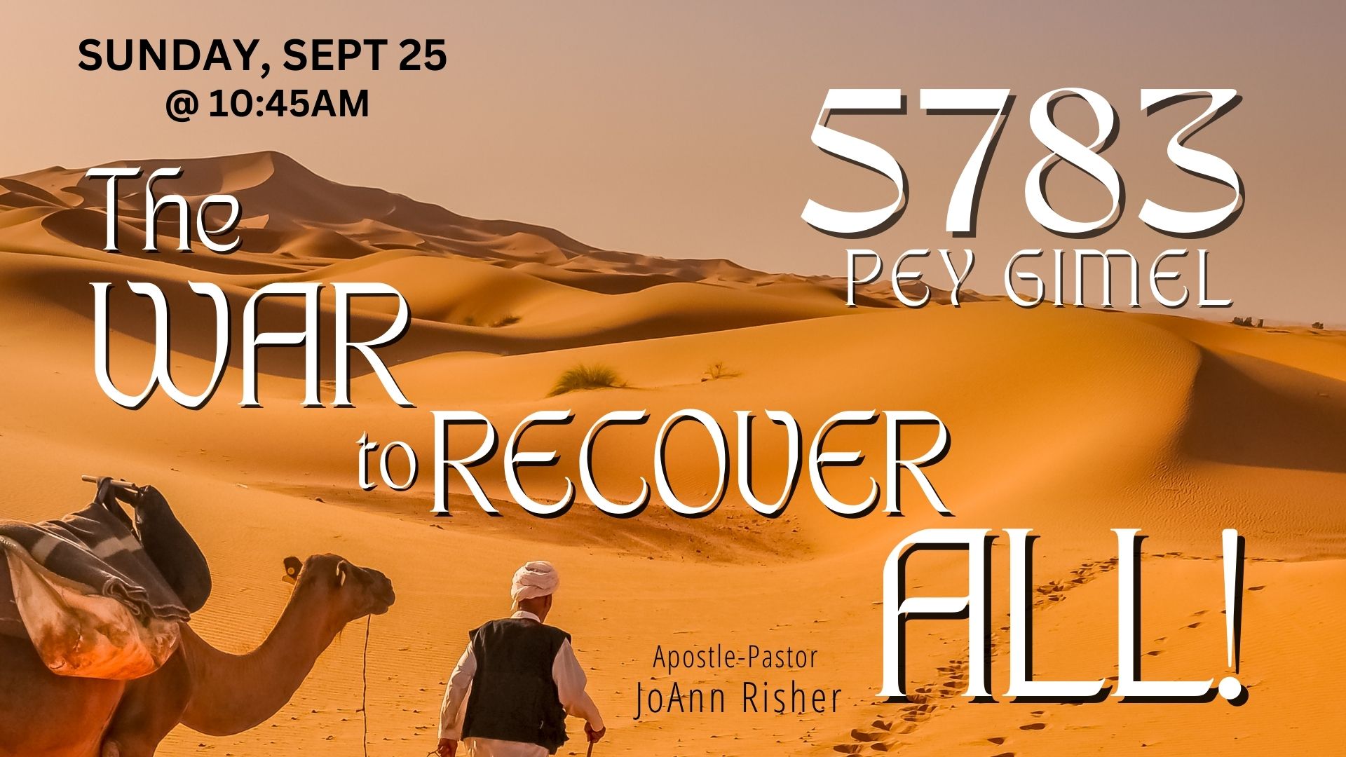 THE WAR TO RECOVER ALL SUNDAY SERMON SERIES