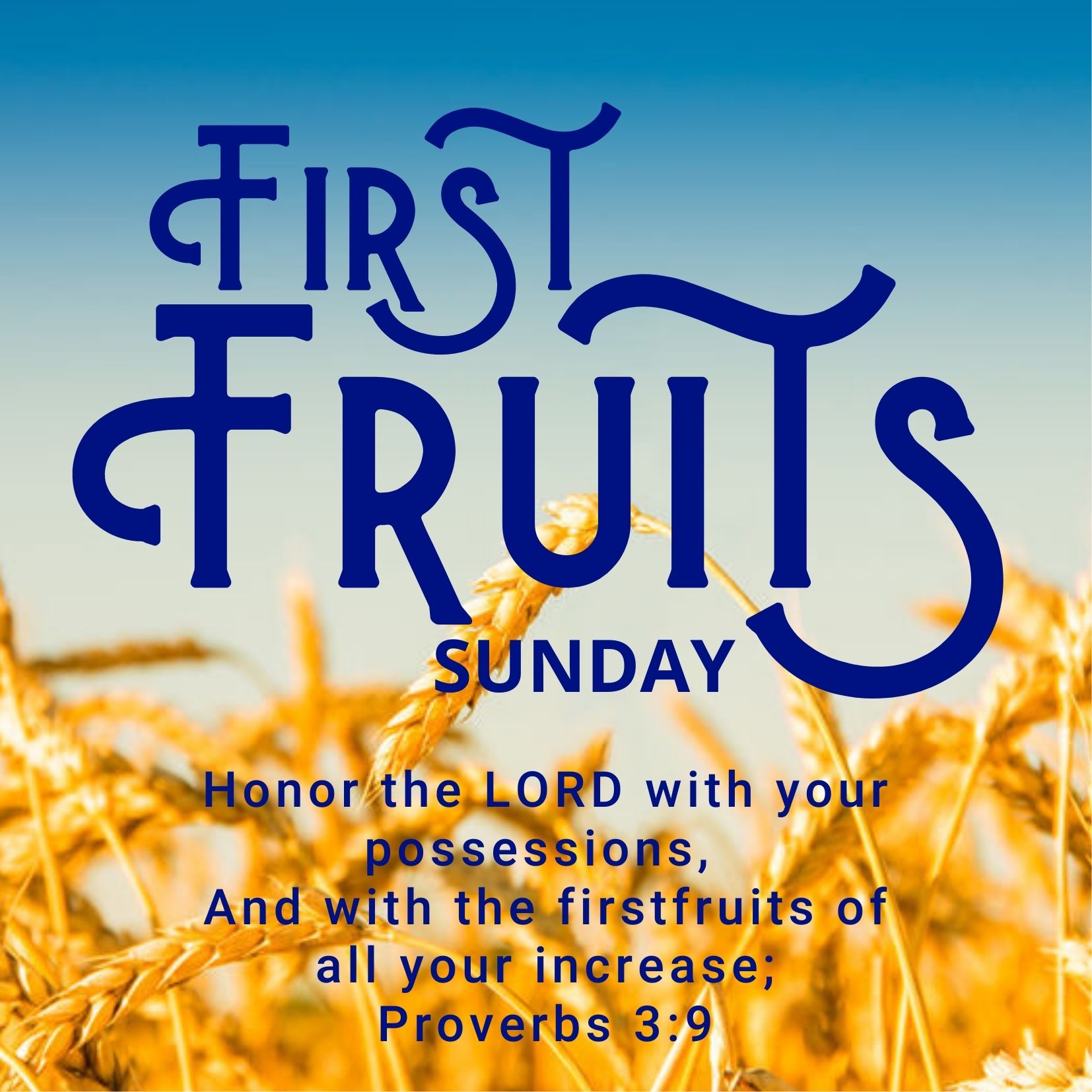 FIRST FRUITS SUNDAY WITH ANDREW AND ROCHELLE HOLMES