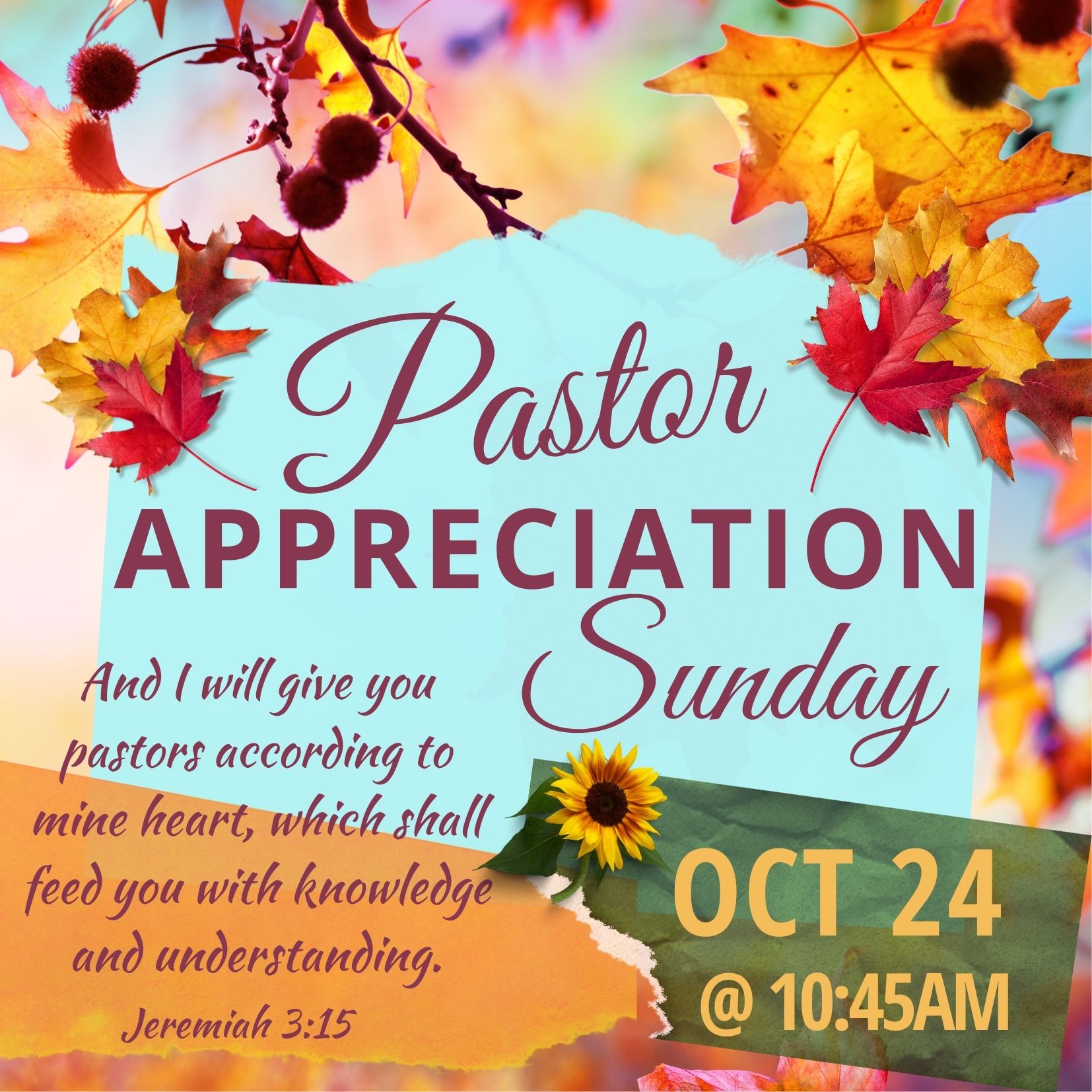 PASTOR APPRECIATION SUNDAY